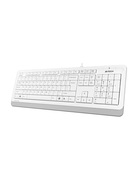 Tastatură A4Tech FK10, Cu fir, Alb /Gri