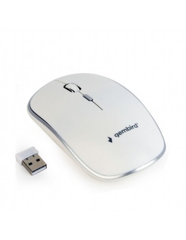 Mouse Wireless Gembird MUSW-4B-01-W, Alb