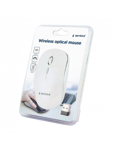 Mouse Wireless Gembird MUSW-4B-01-W, Alb