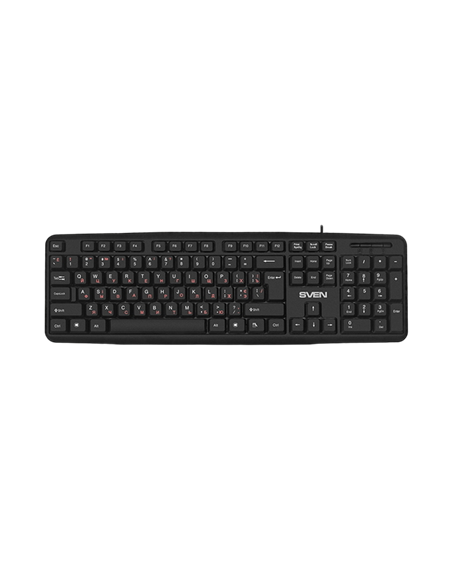 Tastatură SVEN KB-S230, Cu fir, Negru