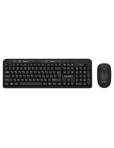 Set Tastatură + Mouse SVEN KB-C3200W, Fără fir, Negru