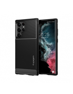 Чехол Spigen Samsung S22 Ultra, Rugged Armor, Матовый черный