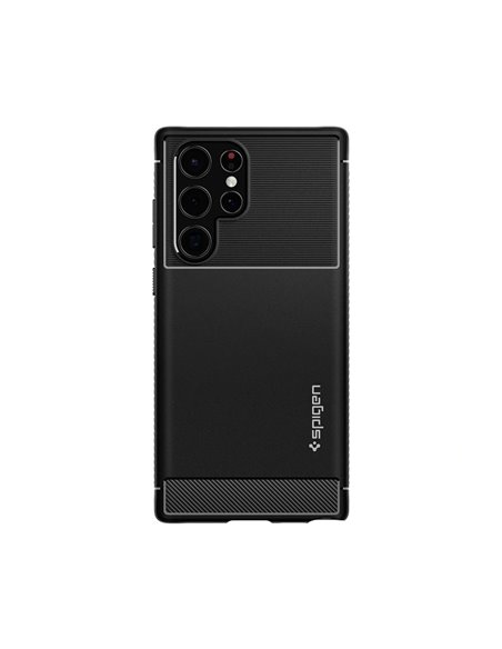 Чехол Spigen Samsung S22 Ultra, Rugged Armor, Матовый черный Чехол Spigen Samsung S22 Ultra, Rugged Armor, Матовый черный