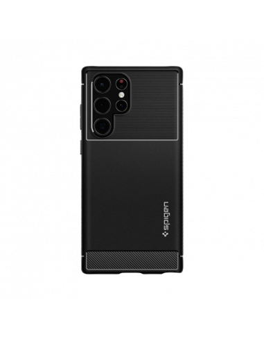 Husă Spigen Samsung S22 Ultra, Rugged Armor, Negru mat