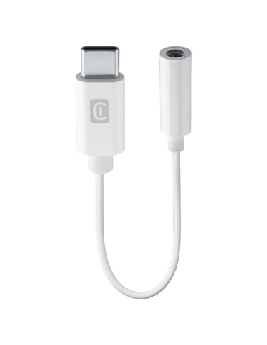 Audio Adaptor Cellularline Music Enabler Type-C, 3.5 mm/USB Type-C, 0,15m, Alb