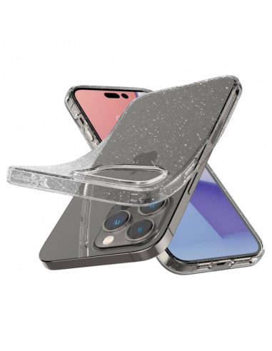 Husă Spigen iPhone 14 Pro Max Liquid Crystal Glitter, Transparent