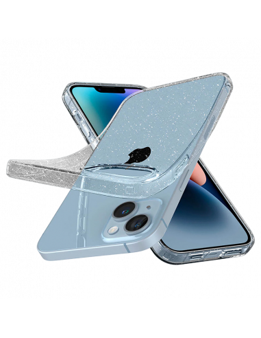 Чехол Spigen iPhone 14 Liquid Crystal Glitter, Прозрачный