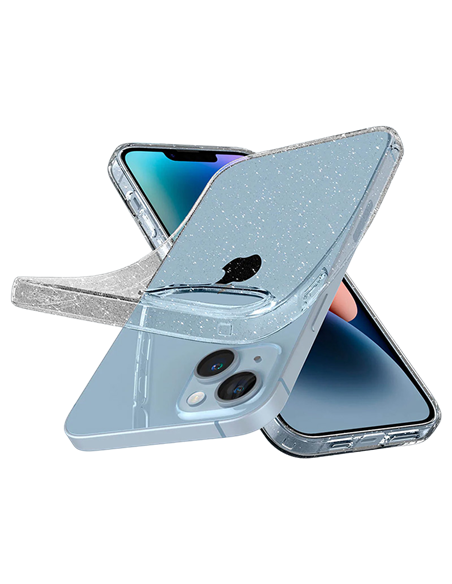 Husă Spigen iPhone 14 Liquid Crystal Glitter, Transparent