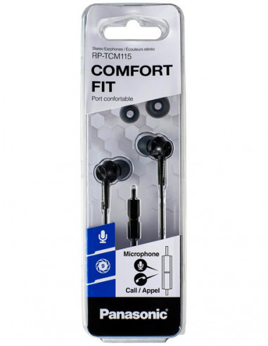 Наушники Panasonic RP-TCM115GC, Чёрный