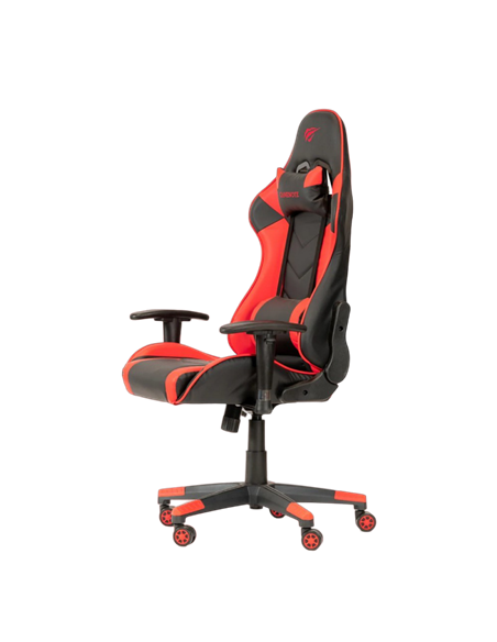 Scaun Gaming Havit GC932, PVC Piele, Negru/Rosu