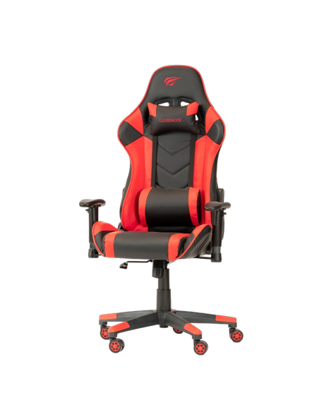 Scaun Gaming Havit GC932, PVC Piele, Negru/Rosu