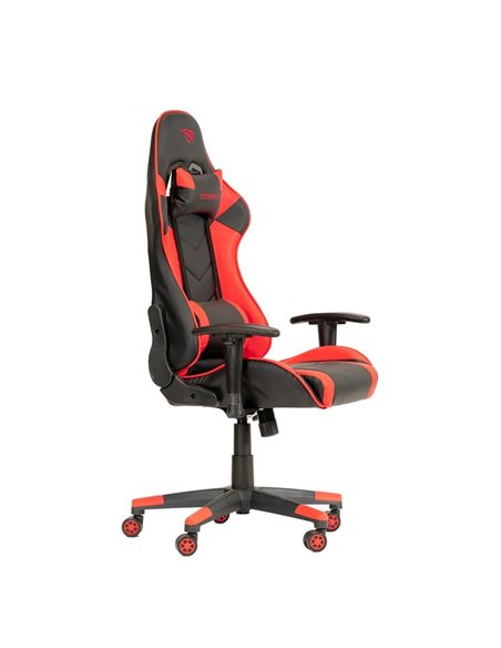 Scaun Gaming Havit GC932, PVC Piele, Negru/Rosu