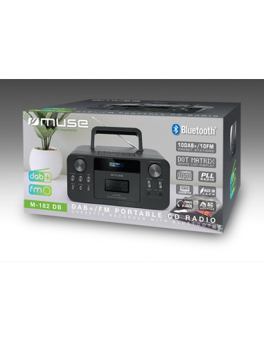Портативная колонка MUSE M-182 DB, Чёрный
