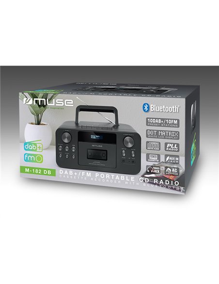 Портативная колонка MUSE M-182 DB, Чёрный