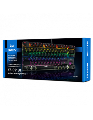 Tastatură SVEN KB-G9150, Cu fir, Negru