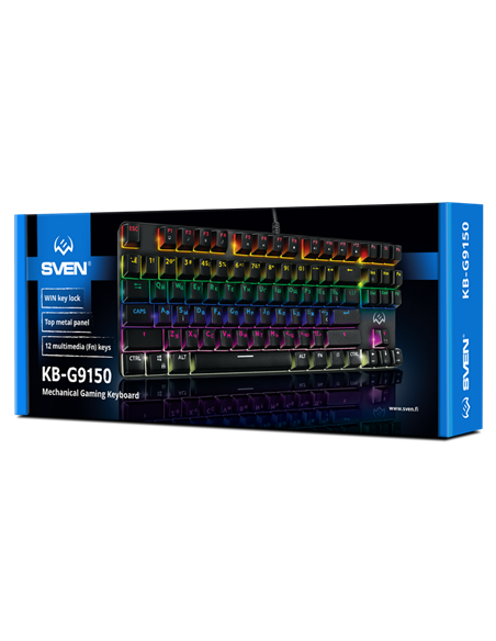 Tastatură SVEN KB-G9150, Cu fir, Negru