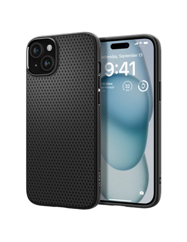 Чехол Spigen iPhone 15 Liquid Air, Матовый черный