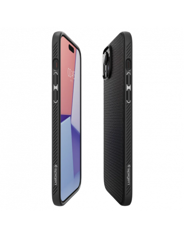 Чехол Spigen iPhone 15 Liquid Air, Матовый черный