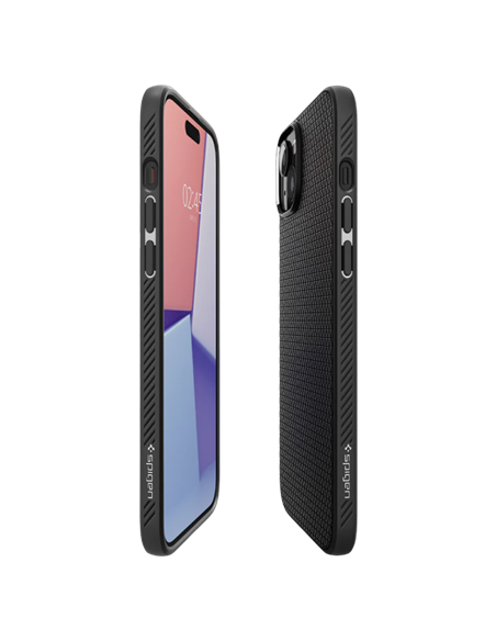 Чехол Spigen iPhone 15 Liquid Air, Матовый черный Чехол Spigen iPhone 15 Liquid Air, Матовый черный