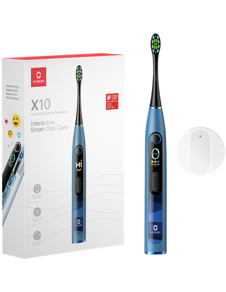 Электрическая звуковая зубная щетка Oclean X10, Синий