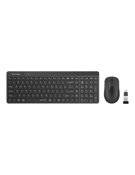 Set Tastatură + Mouse A4Tech FG2300 Air, Fără fir, Negru | Gri