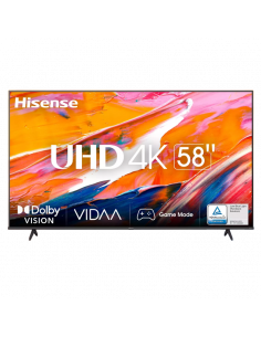 58" LED SMART Телевизор Hisense 58A6K, 3840x2160 4K UHD, VIDAA U6.0, Чёрный