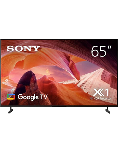 65" LED SMART Телевизор SONY KD65X80LAEP, 3840x2160 4K UHD, Google TV, Чёрный