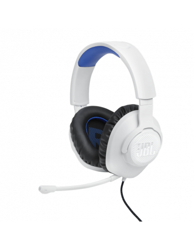 Наушники JBL Quantum 100P, Проводной аналоговый, Белый | Синий