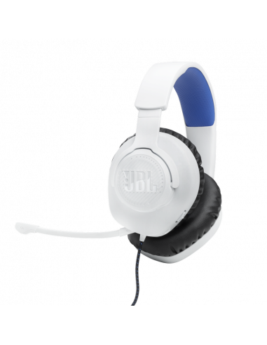 Căști JBL Quantum 100P, Cu fir, Alb | Albastru