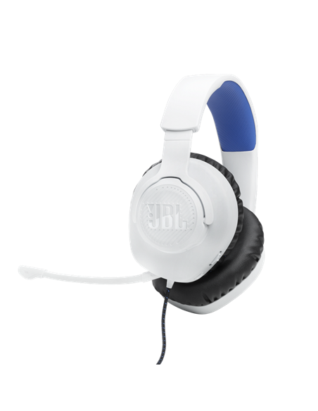 Наушники JBL Quantum 100P, Проводной аналоговый, Белый | Синий