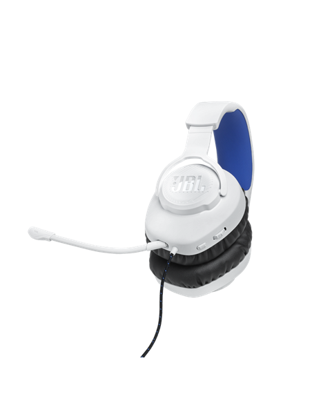 Căști JBL Quantum 100P, Cu fir, Alb | Albastru