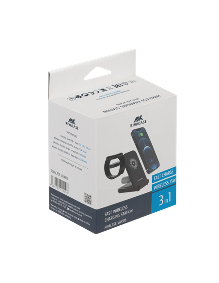 Încărcător wireless Rivacase VA4916 WH3, 15W, Negru