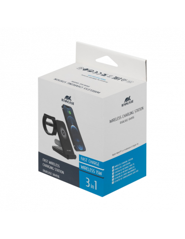 Încărcător wireless Rivacase VA4916 WH3, 15W, Negru