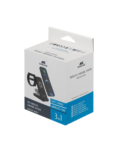 Încărcător wireless Rivacase VA4916 WH3, 15W, Negru