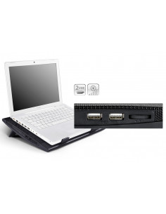 DEEPCOOL ”WIND PAL FS”, Notebook Cooling Pad up to 15.6”, 2 fan - 140mm with fan speed control button, 700-1200rpm, <21.5~26... 2