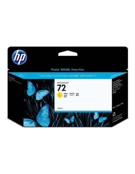 HP 72 (C9373A) yellow ink cartridge vivera ink 130ml for HP DesignJet T1100, HP DesignJet T1120, HP DesignJeT610