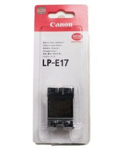 Battery Canon LP-E17, 7.2V, Li-Ion 1040mAh (9967B002) for EOS RP, R8, R10, R50, R100 200D,750D,760D & M100, M6, M5, M3 & Rebe...