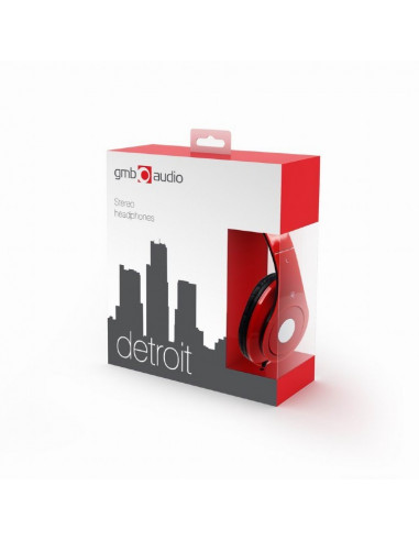 Наушники Gembird MHS-DTW-R ”Detroit”, Red