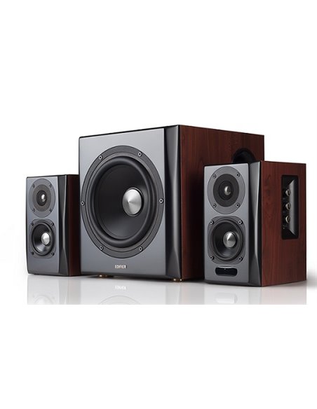 Edifier S350DB Brown, 2.1/ RMS 150W (70W+ 2x40W), Audio In: Bluetooth 5.0 aptX Wireless Sound, RCA x2, PC, AUX, optical, coax...
