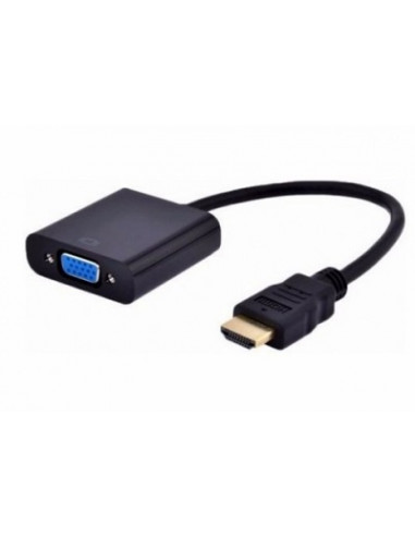 Adapter HDMI-VGA - Gembird A-HDMI-VGA-04, HDMI to VGA adapter cable, Converts digital HDMI input (19 pin male, v.1.4) into ...