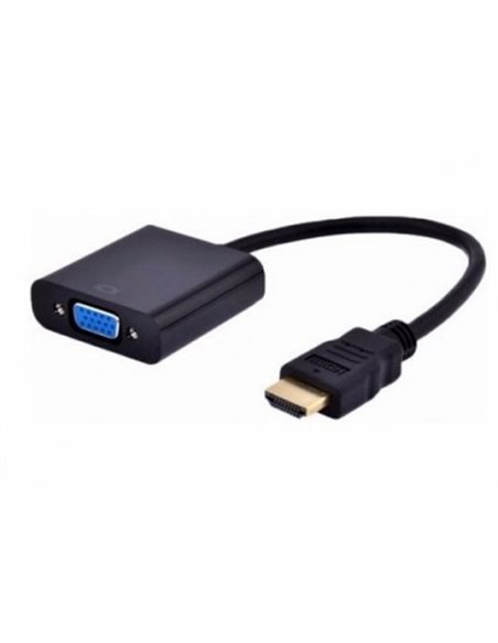 Adapter HDMI-VGA - Gembird A-HDMI-VGA-04, HDMI to VGA adapter cable, Converts digital HDMI input (19 pin male, v.1.4) into ...