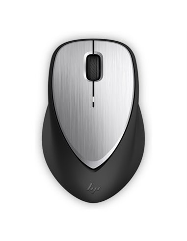 HP Envy Rechargeable Wireless Mouse 500, Laser Sensor, 1600 dpi, Rubber Grips and Aluminum Finish, Quick Recharge with Micro-...