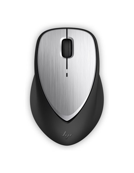 HP Envy Rechargeable Wireless Mouse 500, Laser Sensor, 1600 dpi, Rubber Grips and Aluminum Finish, Quick Recharge with Micro-...