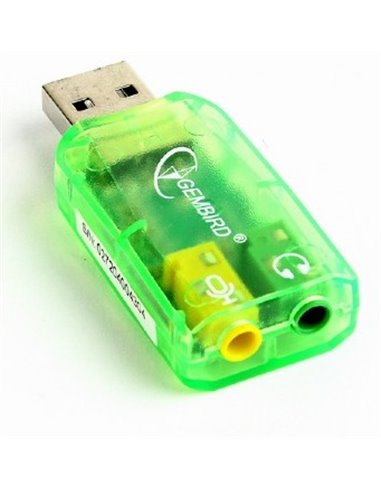 Gembird SC-USB-01 ”Virtus” USB Sound Card, connectors: USB A-type male, 3.5mm stereo headphone jack, 3.5mm microphone input ...