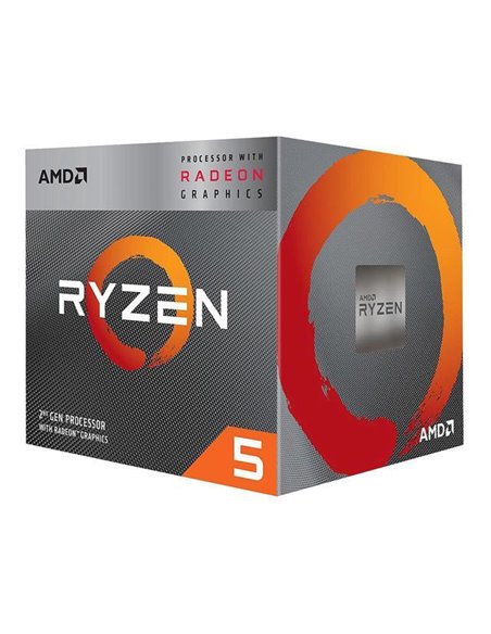 AMD Ryzen™ 5 3400G, Socket AM4, 3.7-4.2GHz (4C/8T), 2MB L2 + 4MB L3 Cache, Integrated Radeon™ RX Vega 11 Graphics, 12nm 65W, ...