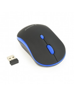 Gembird MUSW-4B-03-B, Wireless Optical Mouse, 2.4GHz, 4-button, 800/1200/1600dpi, Nano Reciver, USB, Black/Blue 2