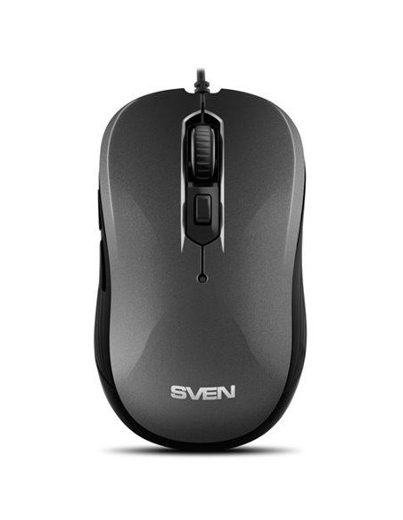 SVEN RX-520S, Optical Mouse, Antistress Silent 3200 dpi, USB, Dark Gray