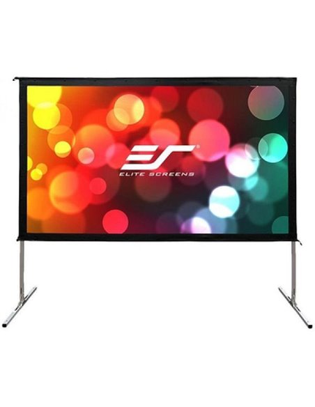Elite Screens 100” (16:9) 222 x 125 cm, Outdoor/Indoor Projector Screen, Yard Master 2 series, Stand, Black, Silver Aluminum ...