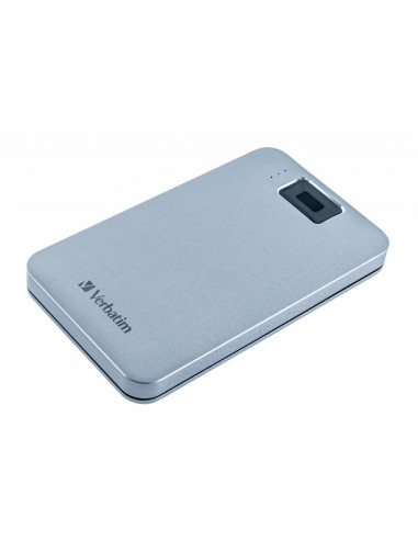 2.5” External HDD 1.0TB (USB3.2/USB-C) Verbatim Executive Fingerprint Secure, Grey, Aluminium, Sleek, Nero Backup Software, ...