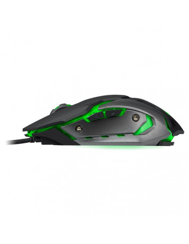 SVEN RX-G740 Gaming, Optical Mouse, 800/1200/1800/2400 dpi, 5+1 buttons (scroll wheel), DPI switching modes, Two navigation ...